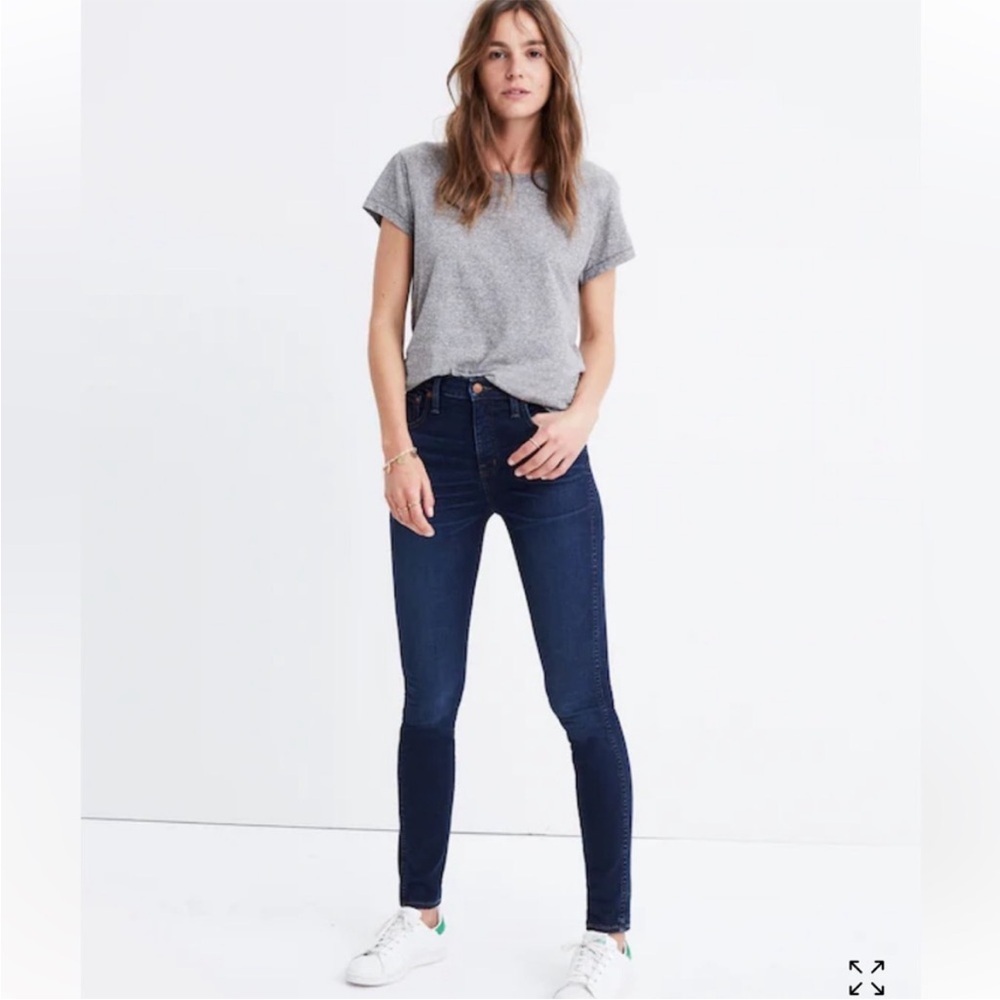 Madewell 10" High-Rise Skinny Jeans in Hayes Wash